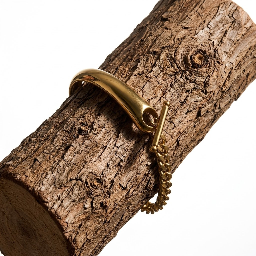 The Horizon Stainless Steel Sculptural OT Clasp Statement Chain