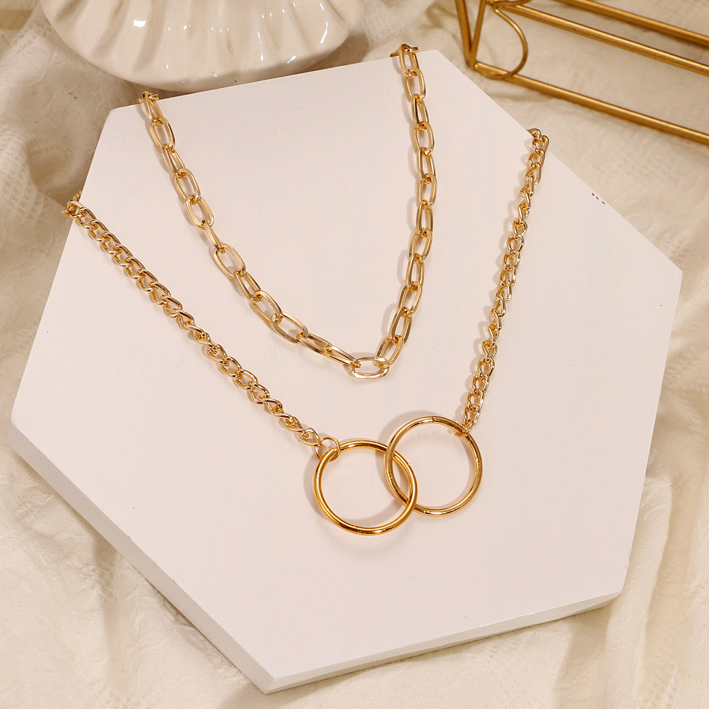 The Eternal Hexagon Multi-Layer Necklace