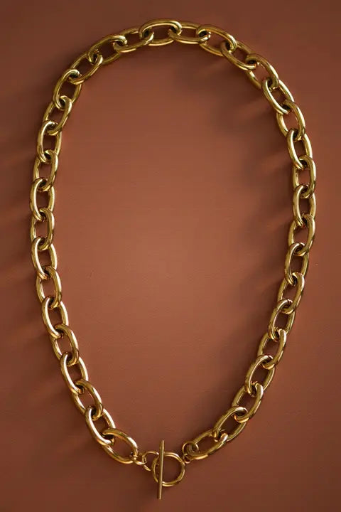 18K Gold Plated Waterproof Stainless Steel Chain Necklace