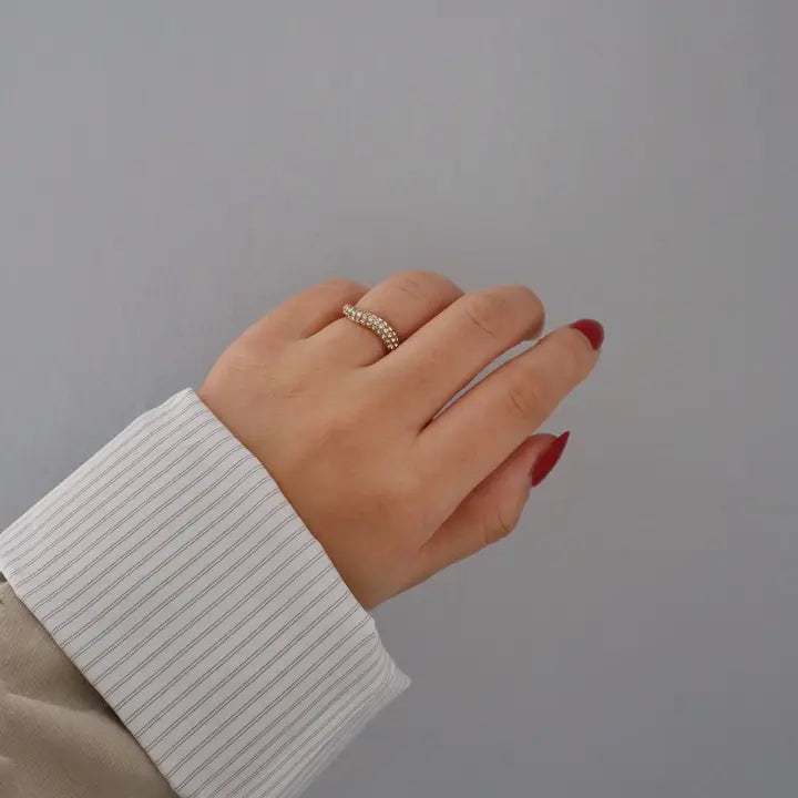 Wavy Pave Ring