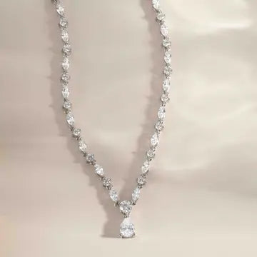 Pear Tennis Necklace