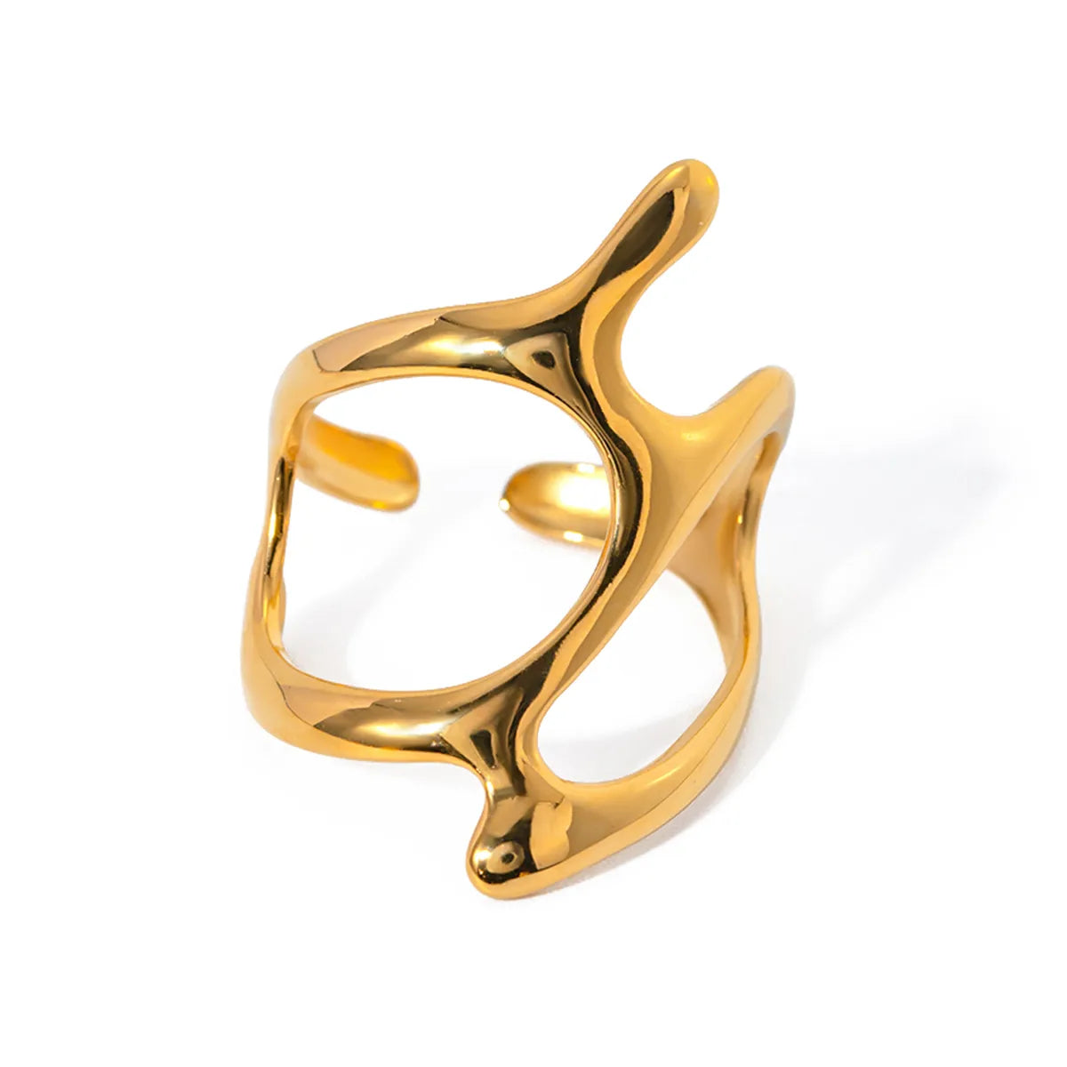 The Avery Molten Liquid Gold Adjustable Statement Ring