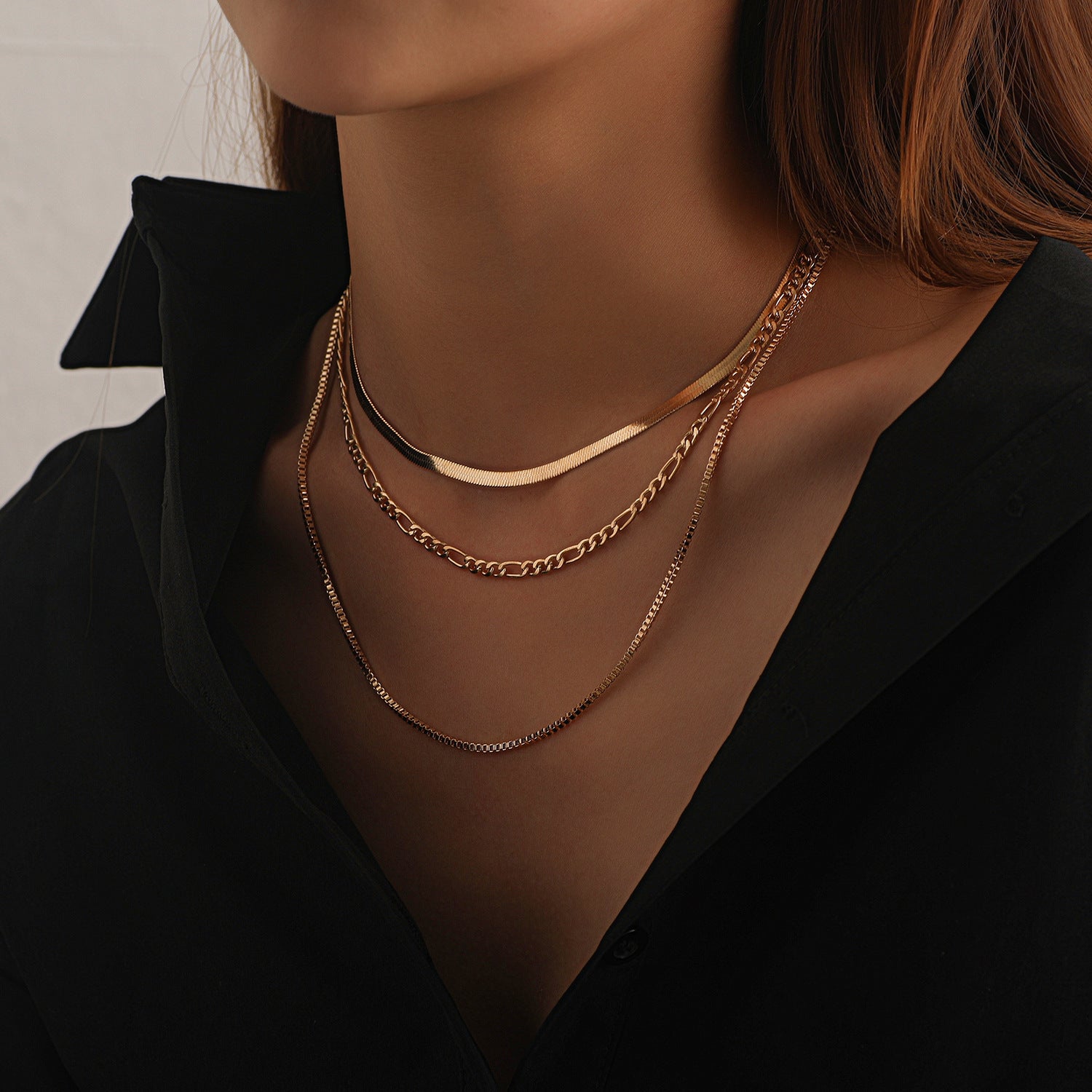 Modern Multi-Strand Flat Snake Chain