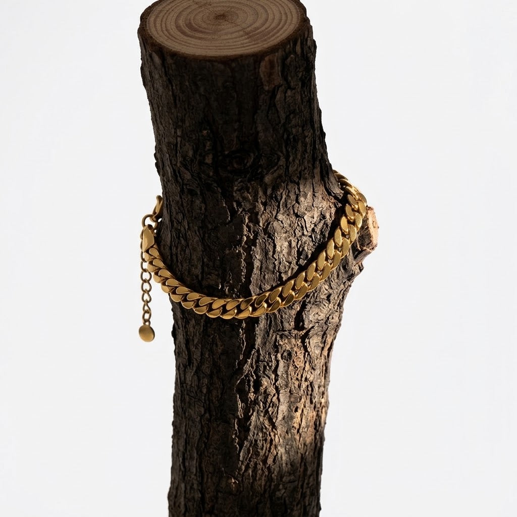 The Heritage 18K Gold Plated Cuban Chain Bracelet
