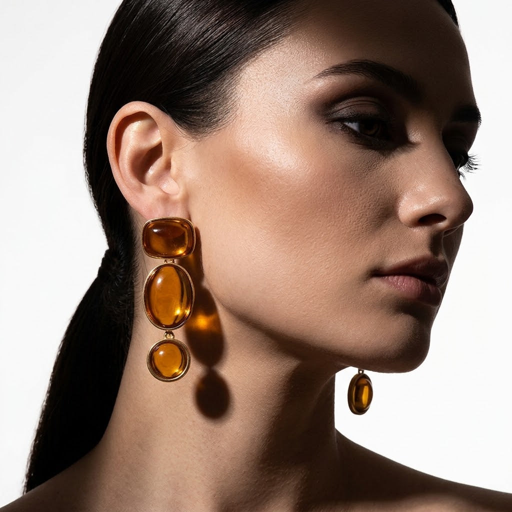 The Maeve Fluid Liquid Gold Statement Earrings
