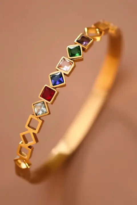 18K Gold Plated Waterproof Stainless Steel Bangle