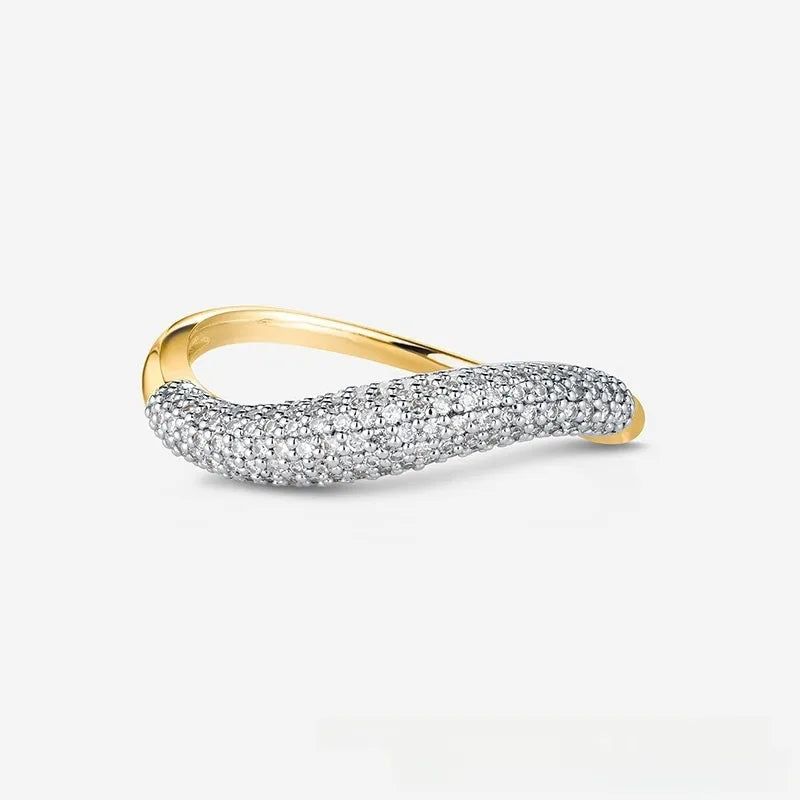The Serpentine 925 Sterling Silver Curve Ring