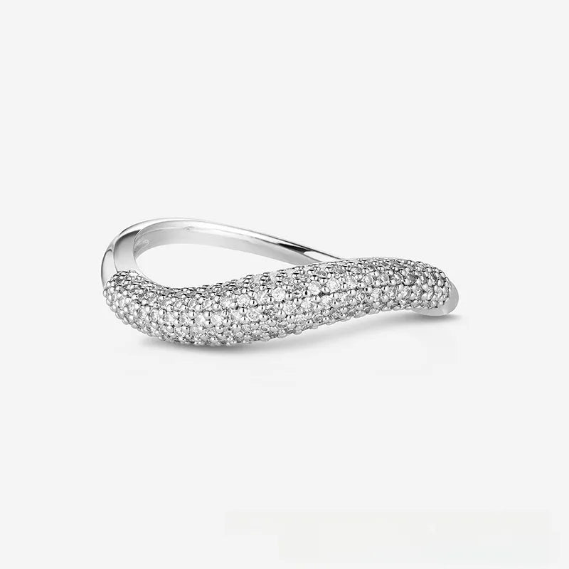 The Serpentine 925 Sterling Silver Curve Ring