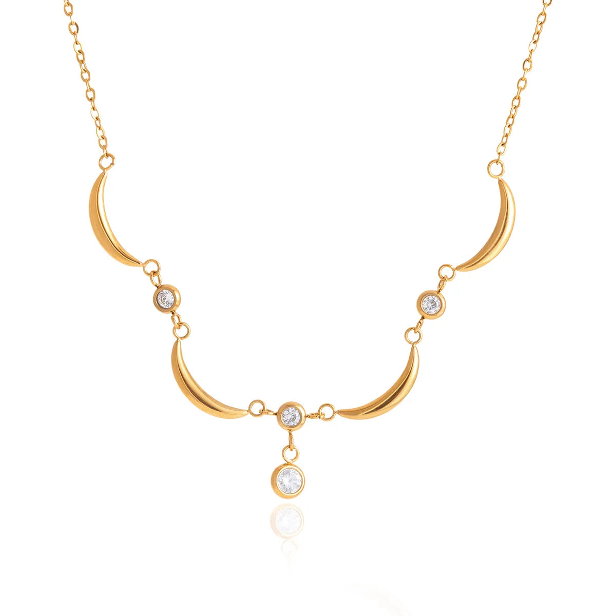 The Selena Waterproof 18K Gold Crescent Moon Choker