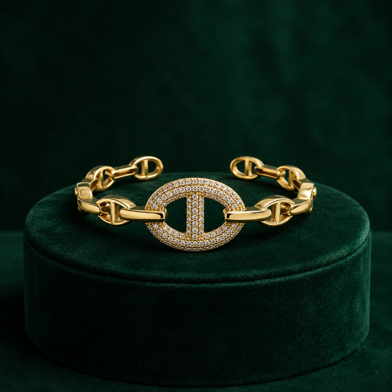 The Heirloom Iced Mariner & Braided Chain Stack