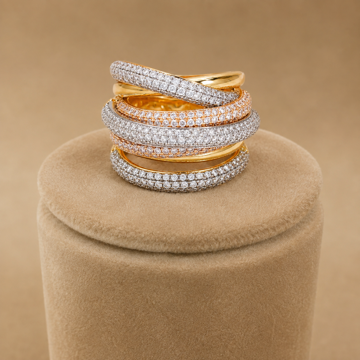 The Empress Multi-Layer Intertwined Dome Ring