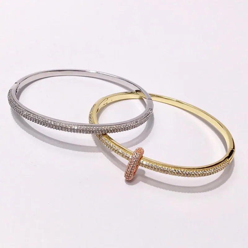 Trinity Color-Block Micro-Pave Chunky Statement Cuff