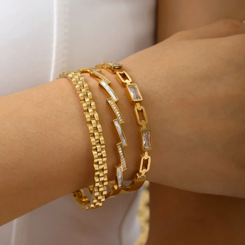 The Monaco Curated Bracelet Stack | 18K Gold Plated