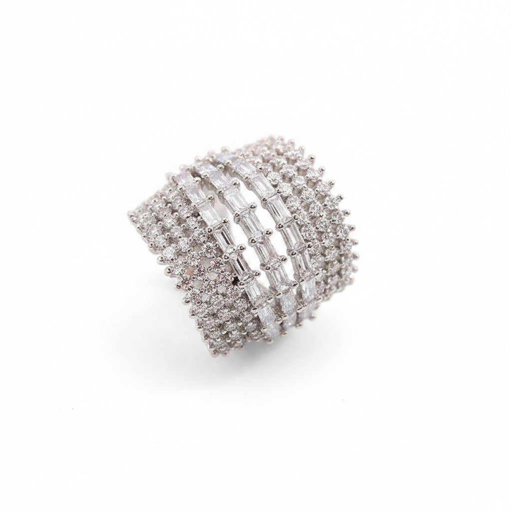 The Cathedral Tiered Micro-Pavé Luxury Band