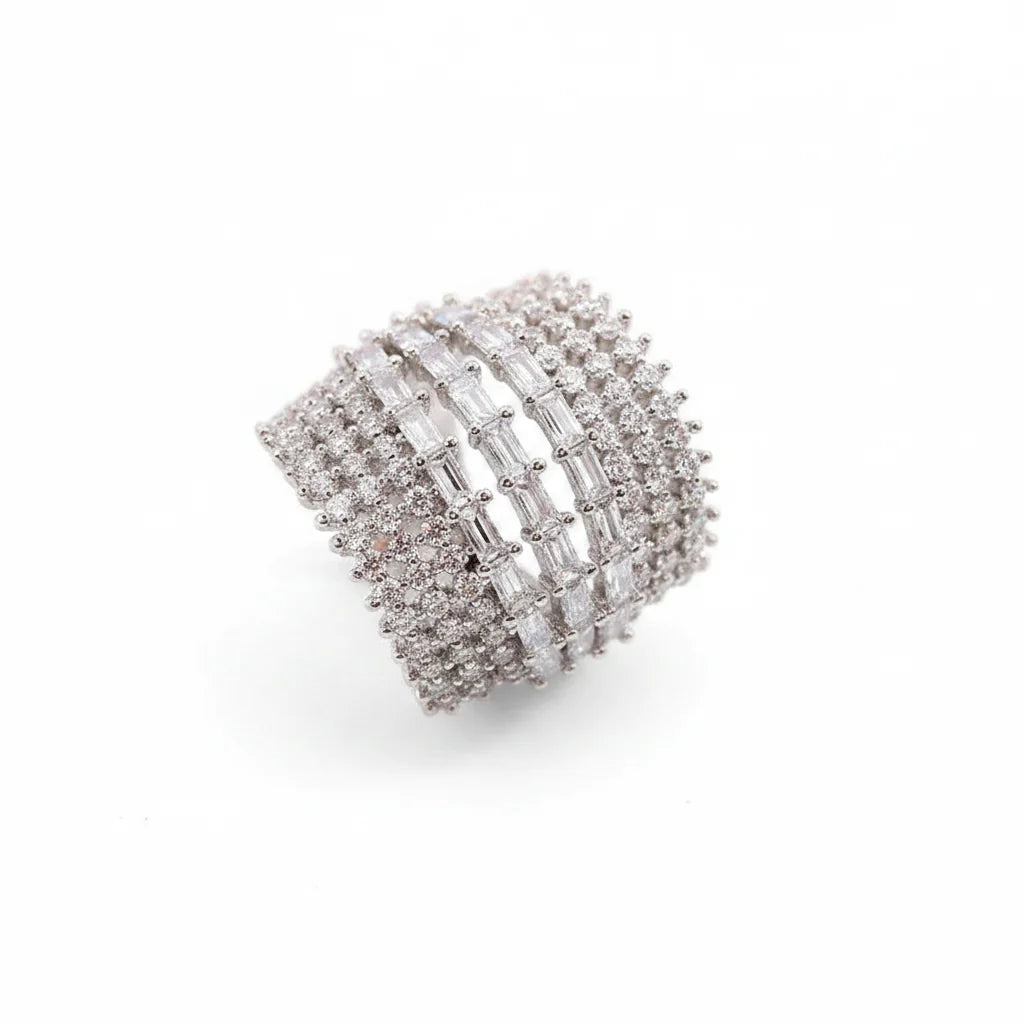 The Cathedral Tiered Micro-Pavé Luxury Band