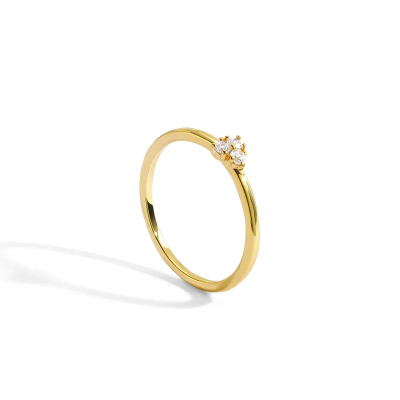 The Lyra Delicate Three-Stone Promise Ring