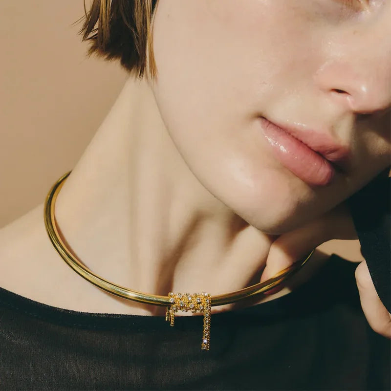 The Vienna Rigid Open-Collar Statement Necklace