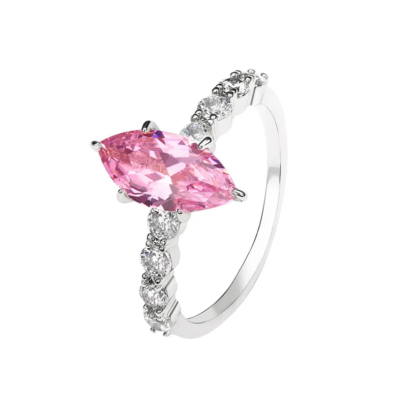 The Charlotte Marquise Pink Zircon Ring