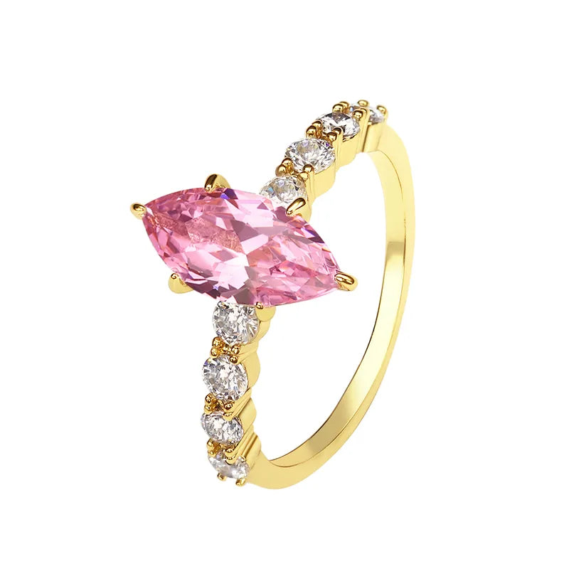 The Charlotte Marquise Pink Zircon Ring