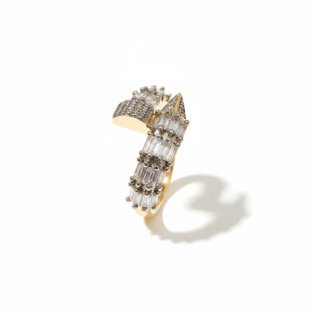 The Rebel Architectural Wrapped Nail Statement Ring