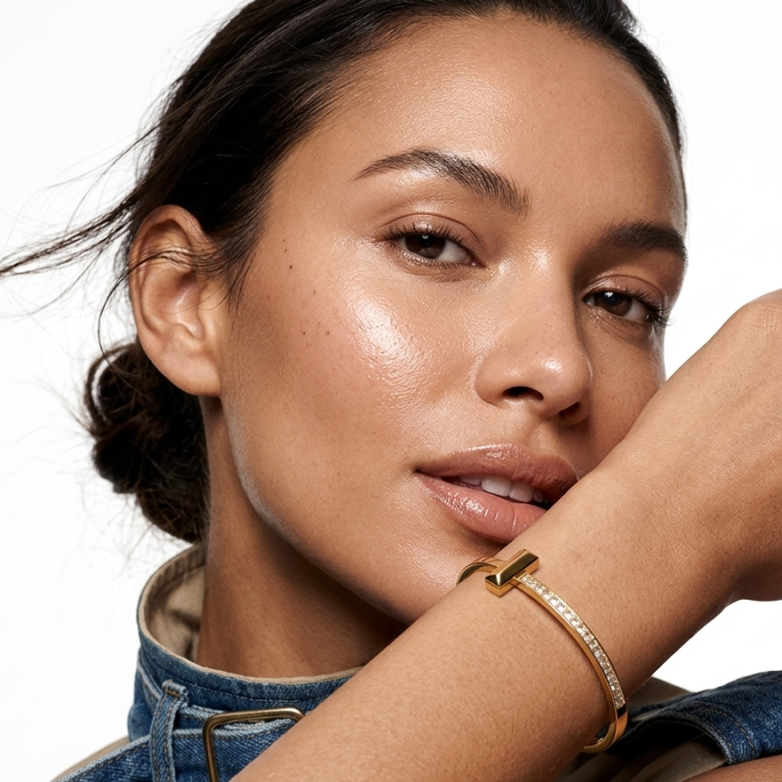 The Avenue Hexagon Statement Bangle