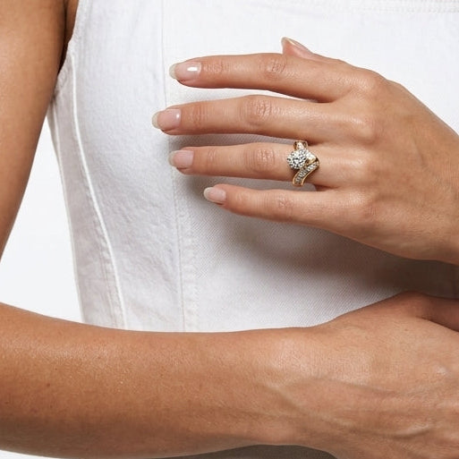 The Cascade Sculptural KC Gold Plated Statement Ring