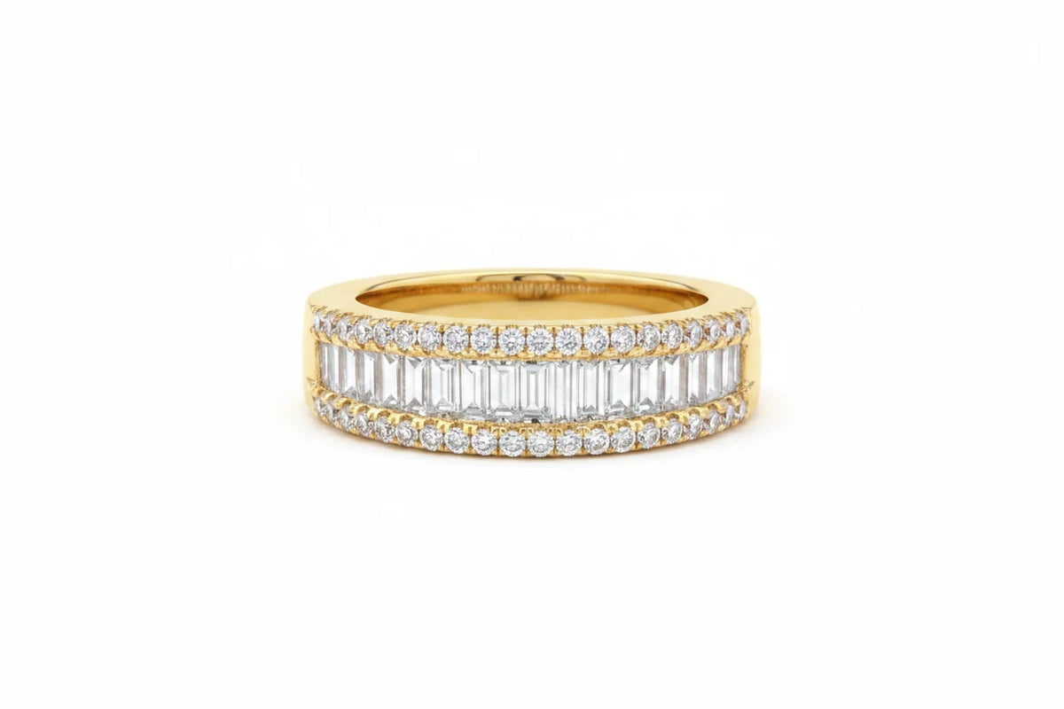 The Ritz Architectural Baguette Cocktail Ring
