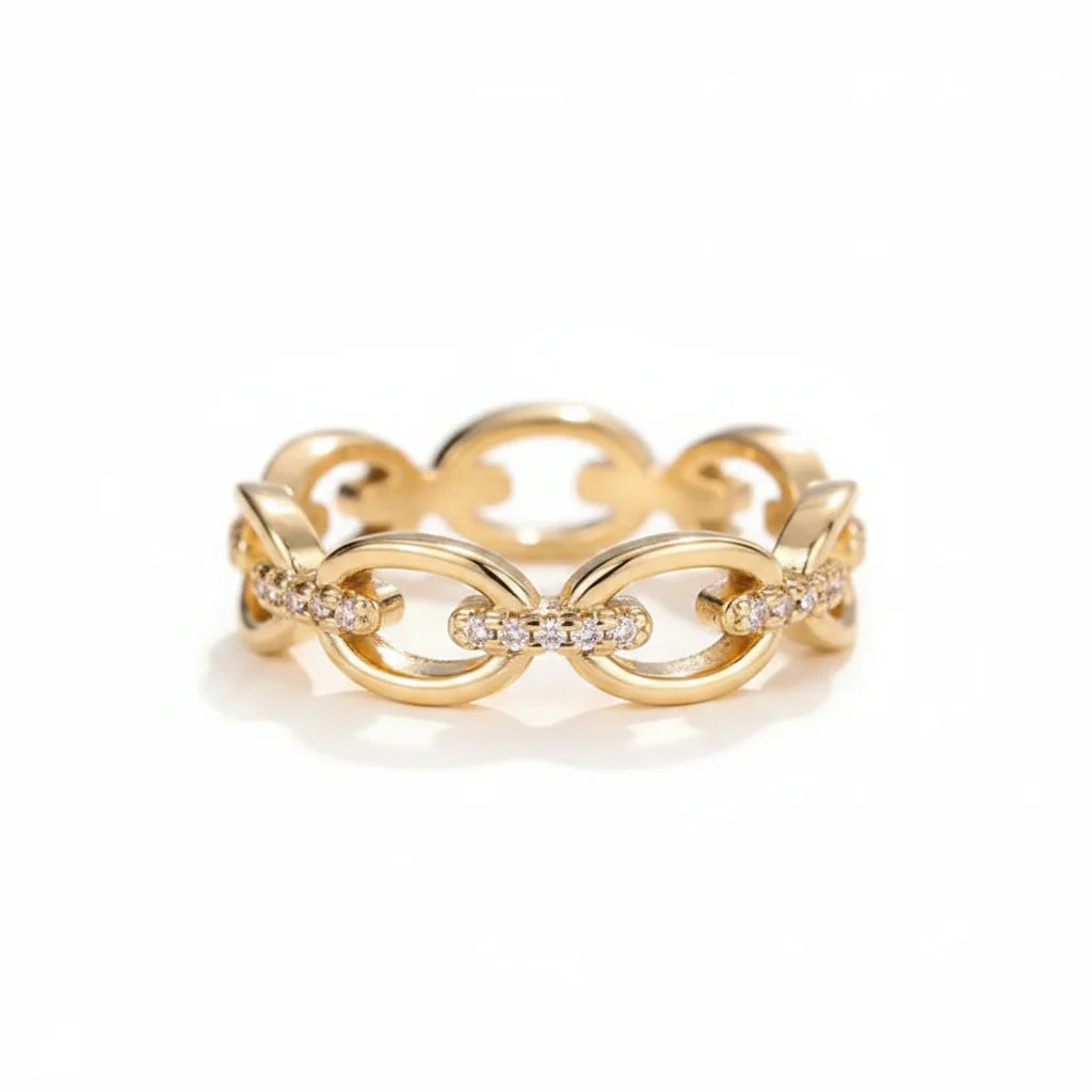 The Marina Open-Link Micro-Pavé Ring