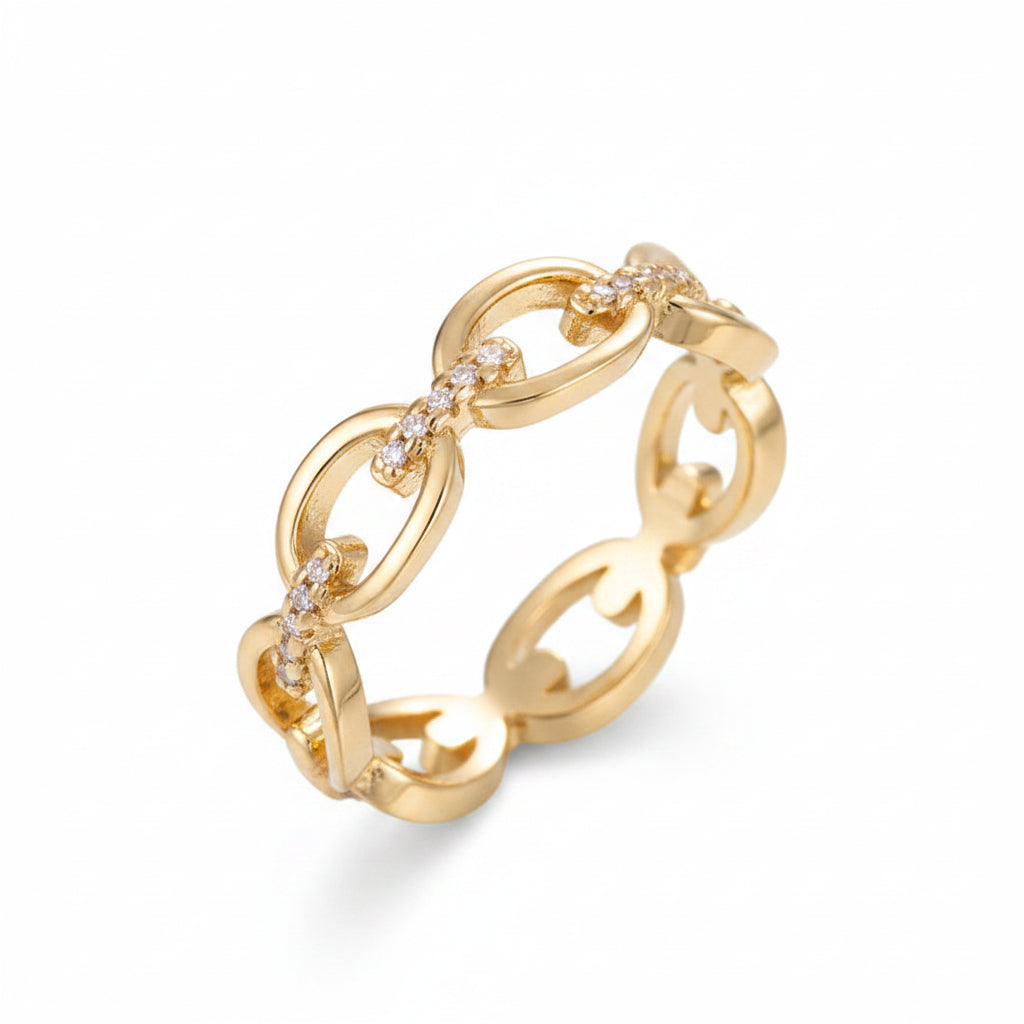 The Marina Open-Link Micro-Pavé Ring