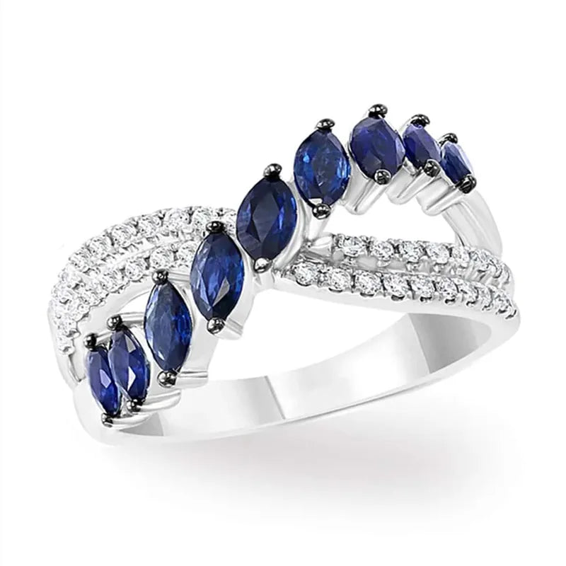 The Blossom Marquise Criss-Cross Statement Ring