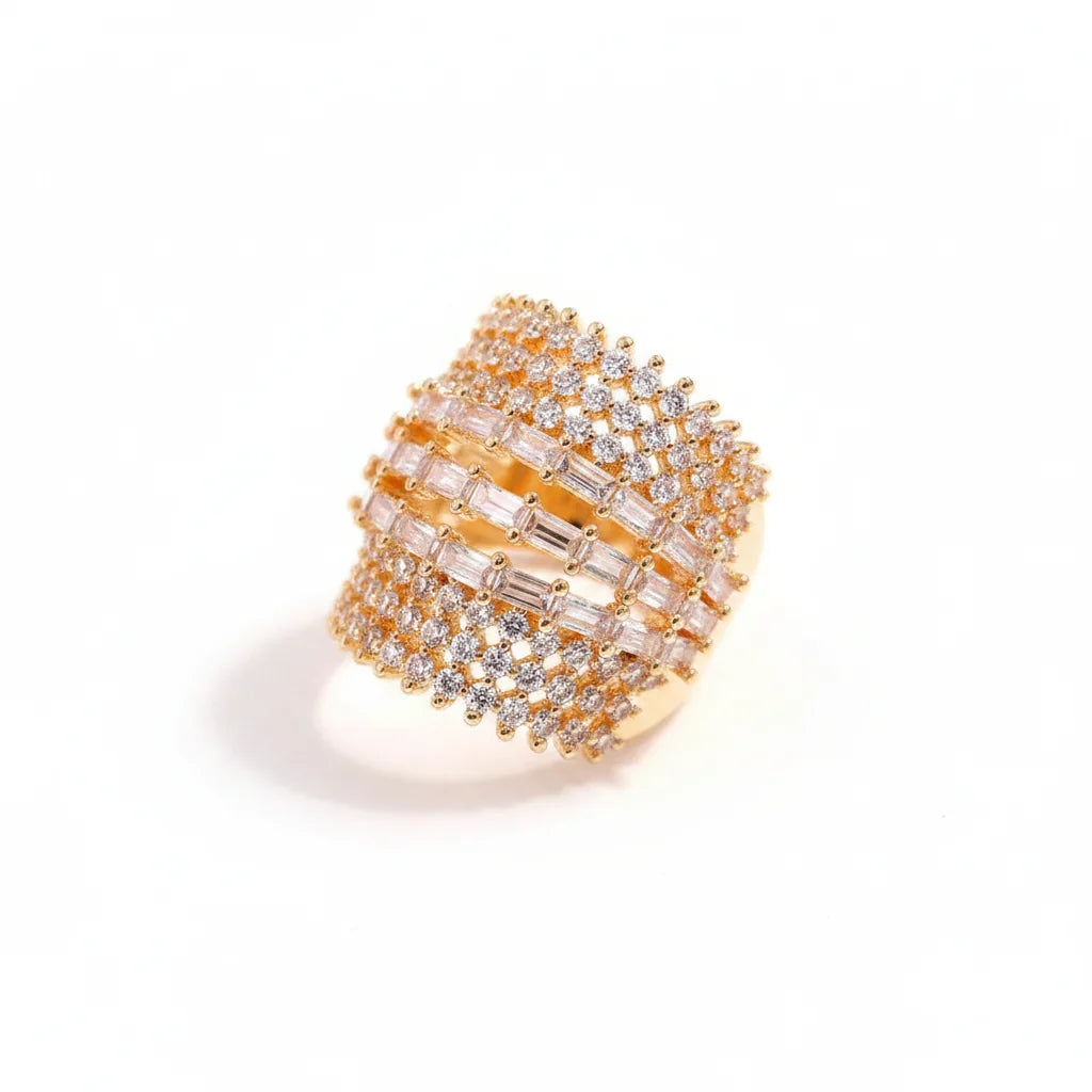 The Cathedral Tiered Micro-Pavé Luxury Band