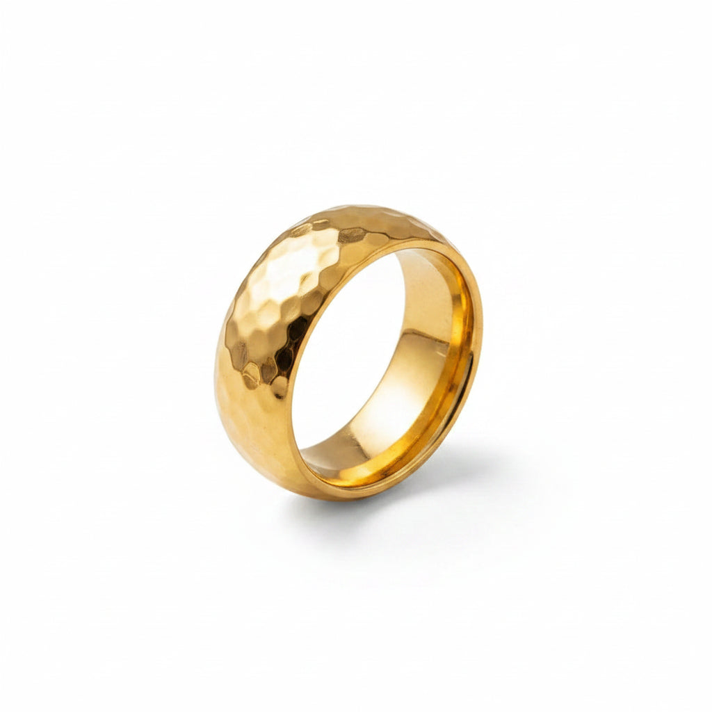 The Esme Waterproof 18K Gold Emerald Pear Bypass Ring