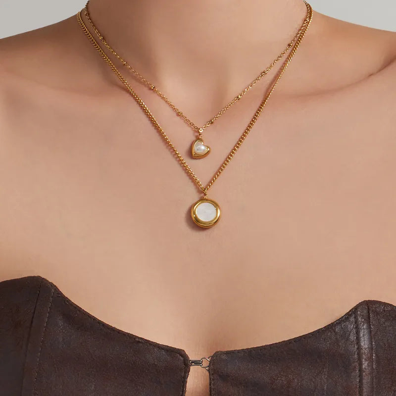 The Alix Tarnish-Free Circular Pearl Disc Statement Choker