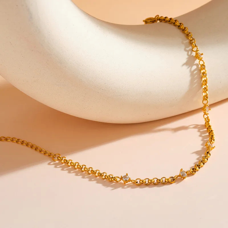 The Celeste Rhinestone Station Chain Bracelet