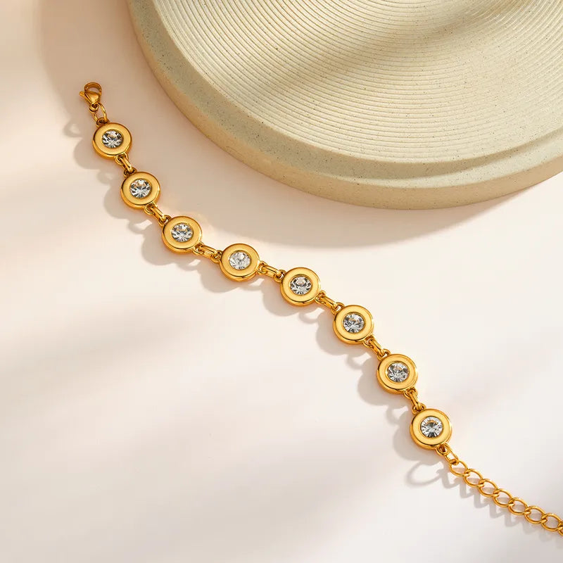 The Aurelia Chunky Round Zircon Statement Bracelet