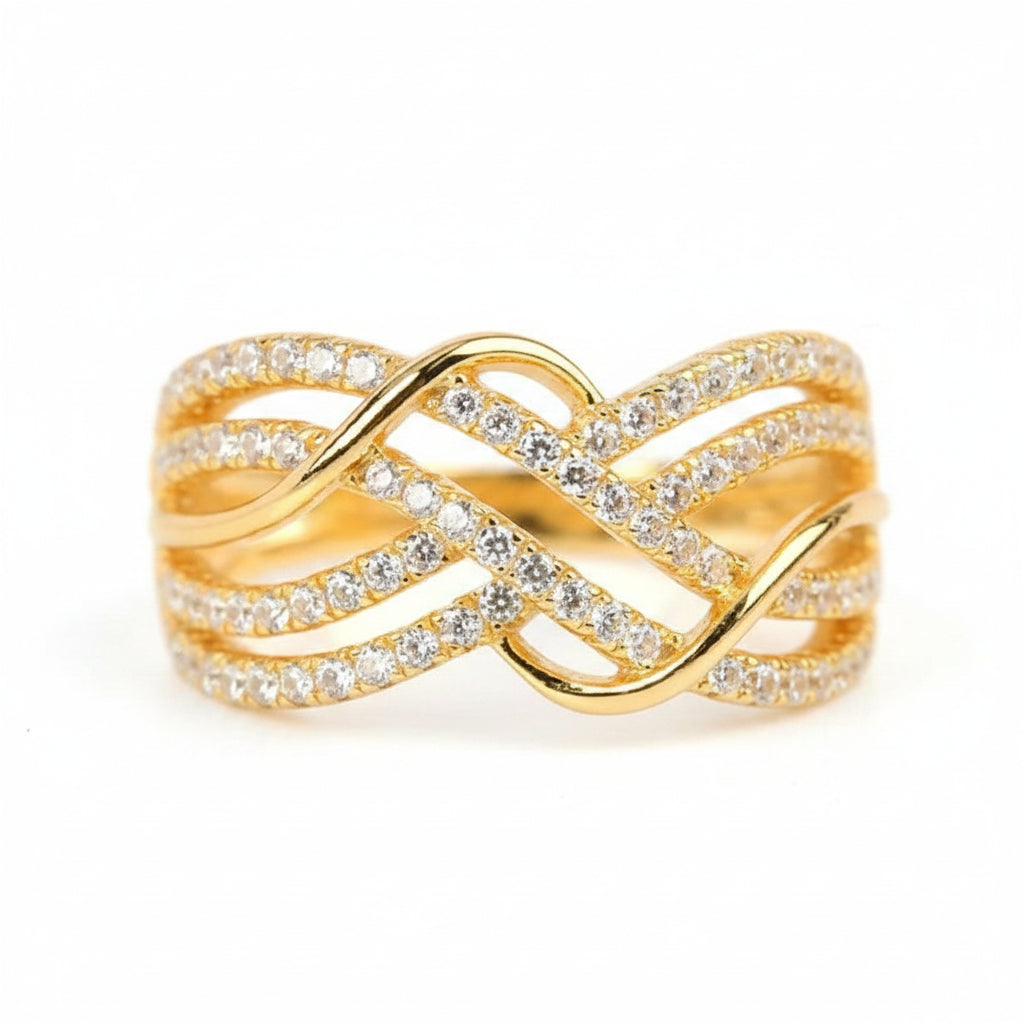 The Intertwined Multi-Layer Pavé Eternity Band