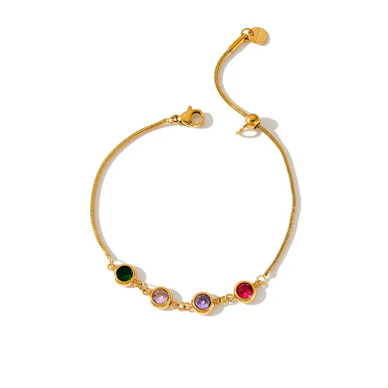 The Iris Multi-Color Crystal Delicate Bracelet
