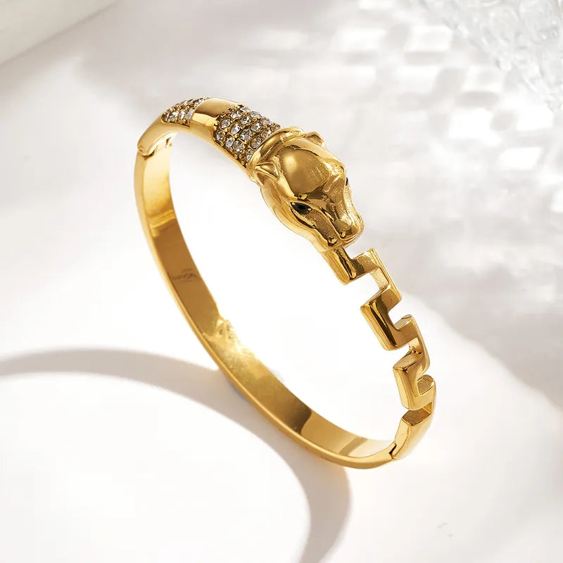 The Eternal Duel Serpent Bangle | 18K Gold PVD