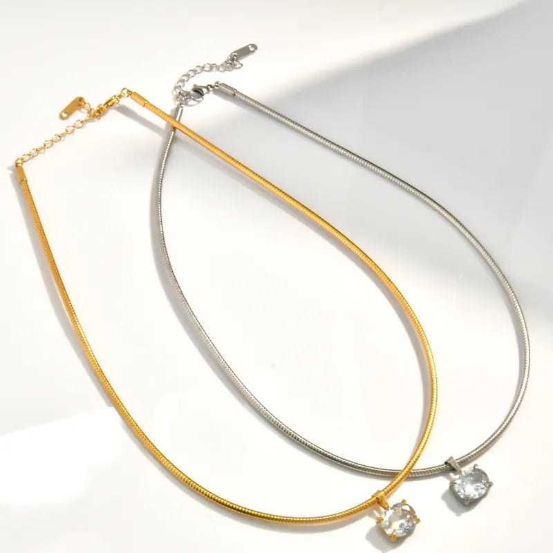 Tarnish-Free Stainless Steel Sleek Liquid Collar Choker