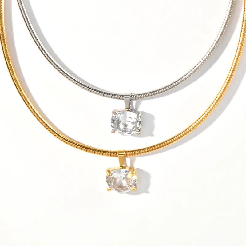 Tarnish-Free Stainless Steel Sleek Liquid Collar Choker