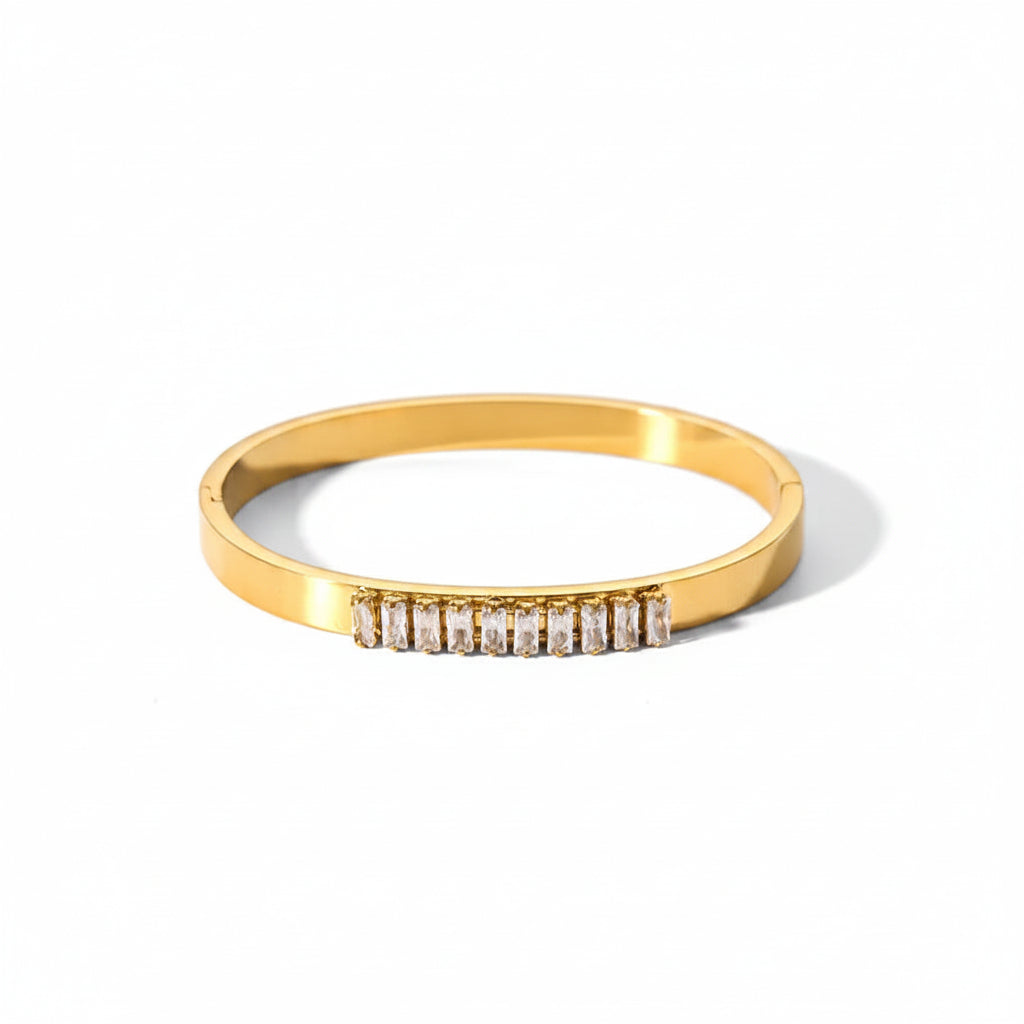 The Athena Stackable Luxury Bangle | 18K Gold PVD