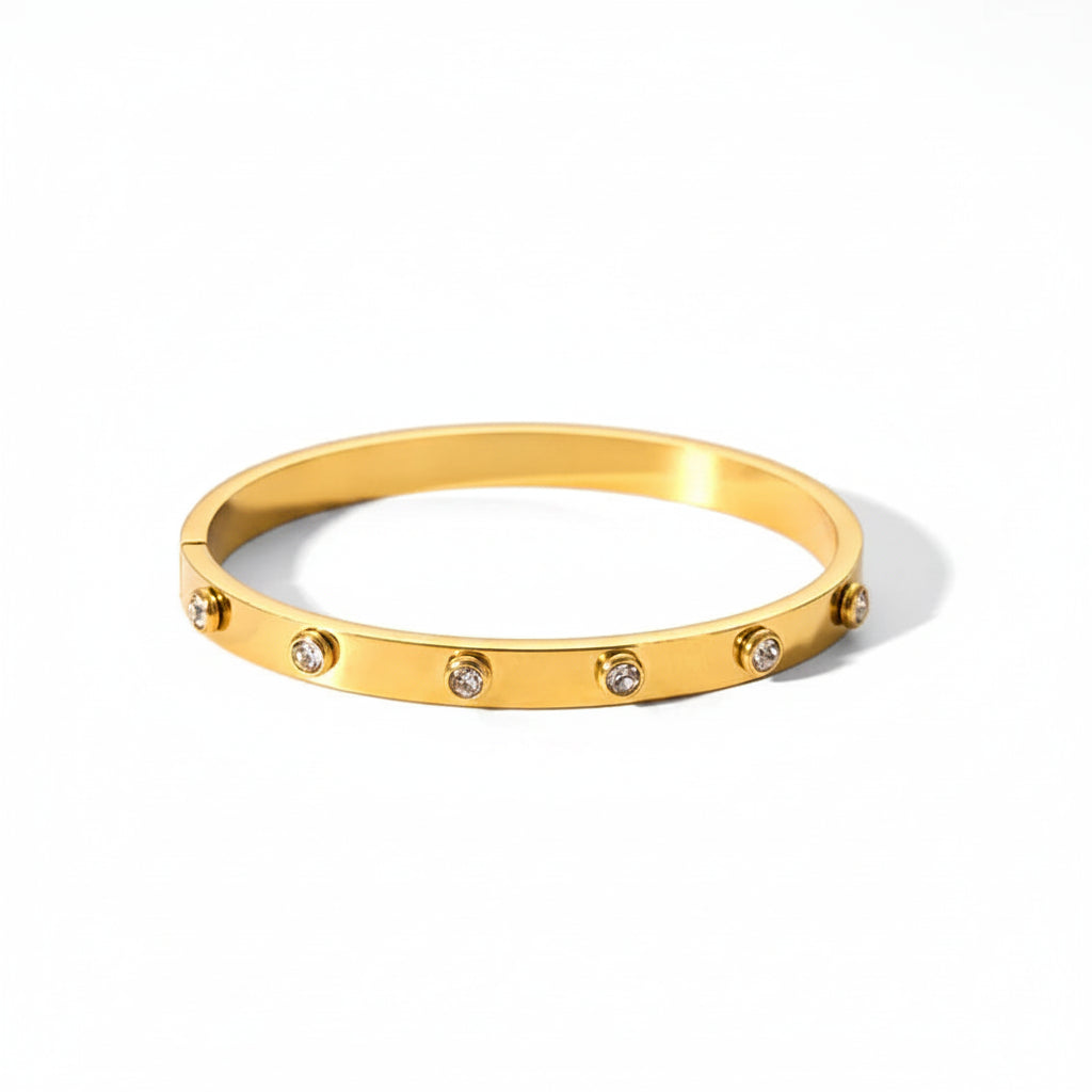 The Athena Stackable Luxury Bangle | 18K Gold PVD