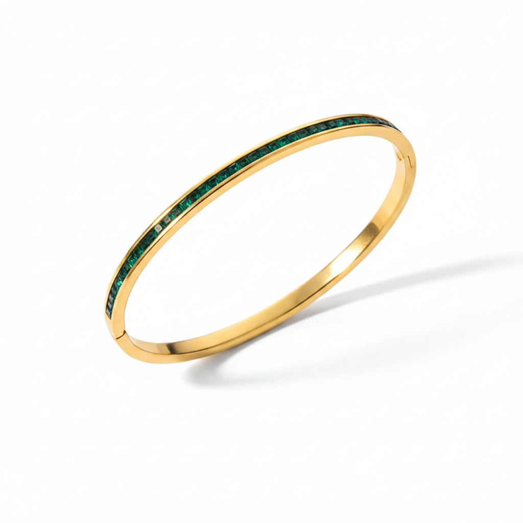 The Athena Stackable Luxury Bangle | 18K Gold PVD