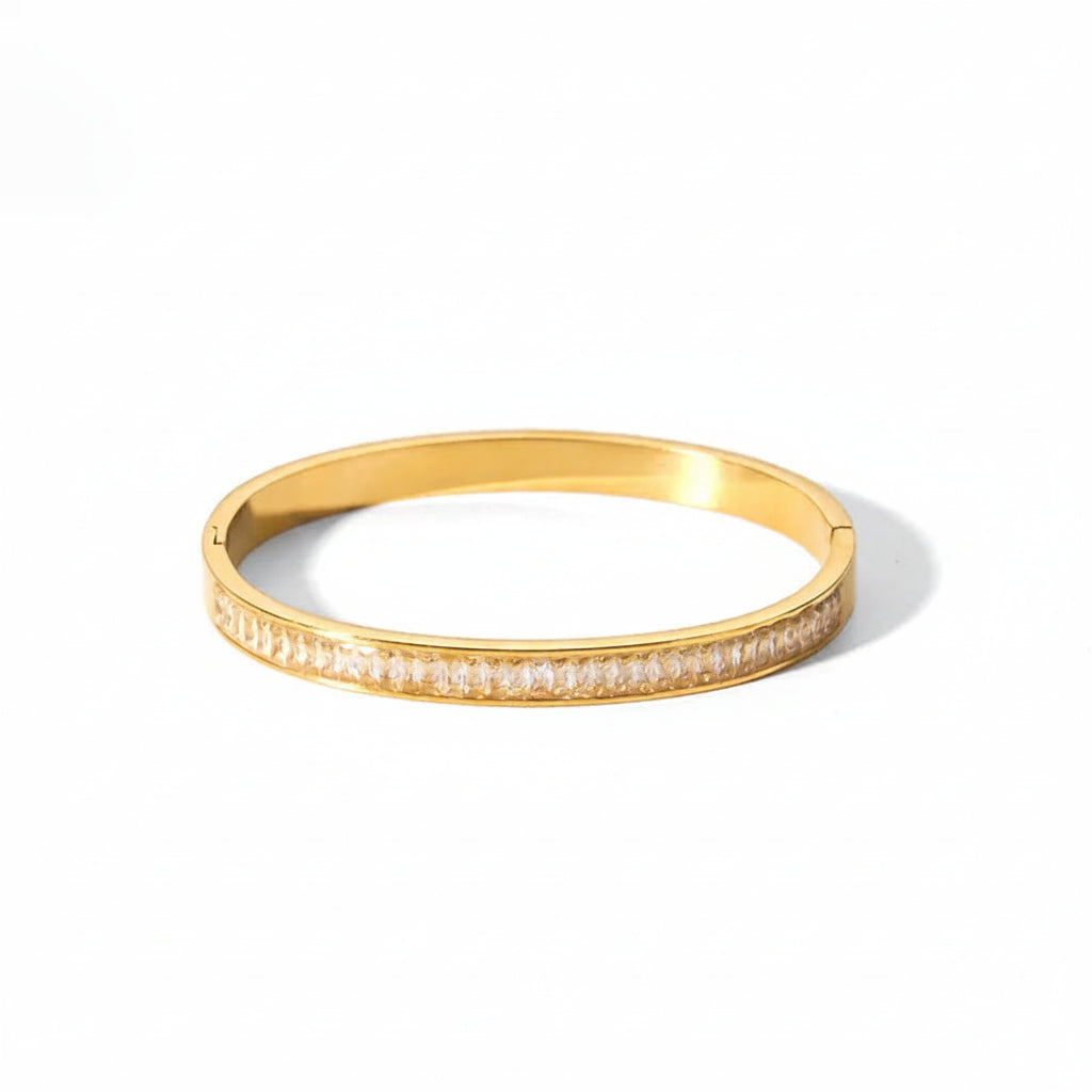 The Athena Stackable Luxury Bangle | 18K Gold PVD