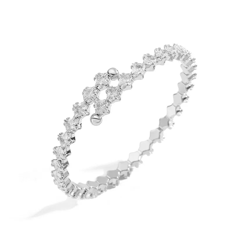 Seraphina Multi-Strand Floating Solitaire Statement Cuff
