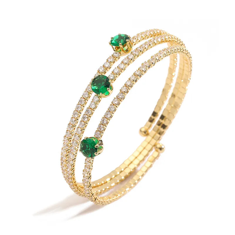 Seraphina Multi-Strand Floating Solitaire Statement Cuff
