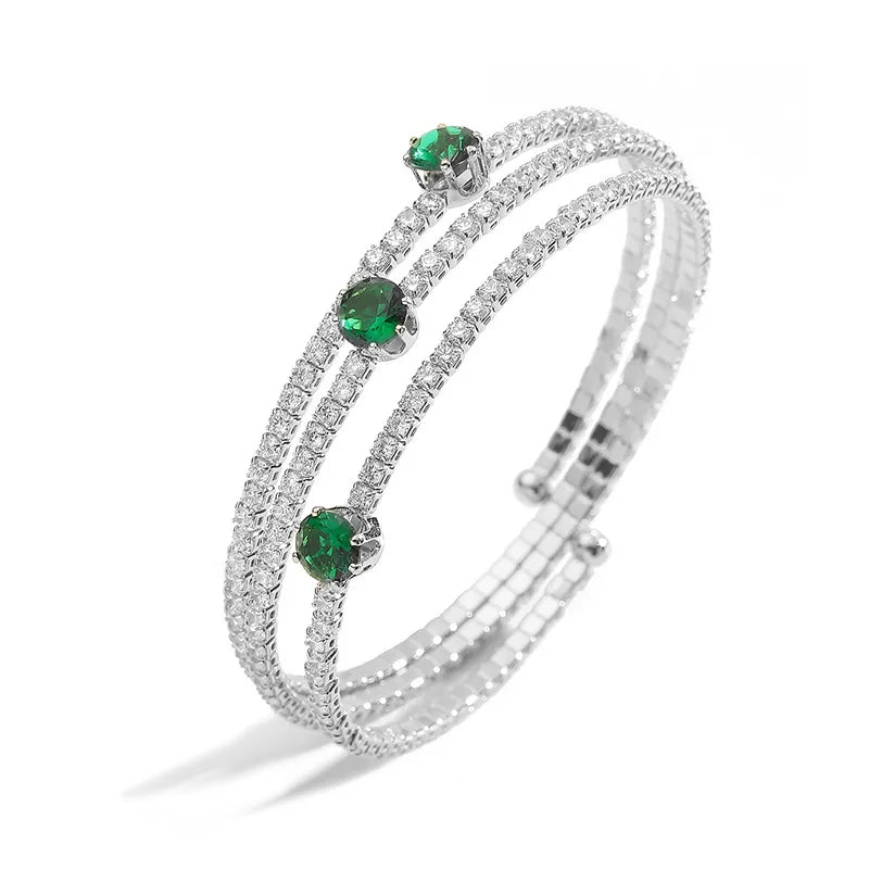 Seraphina Multi-Strand Floating Solitaire Statement Cuff