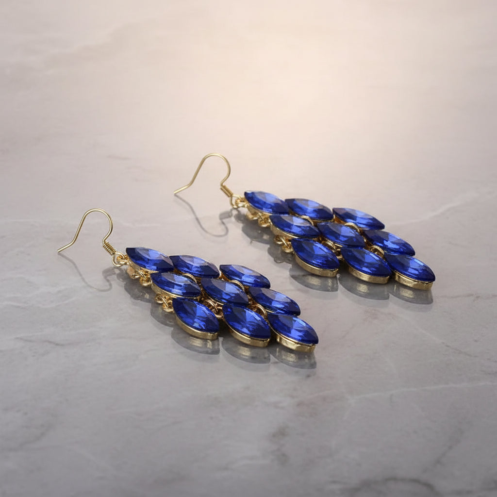 The Genevieve Cascading Crystal Chandelier Earrings