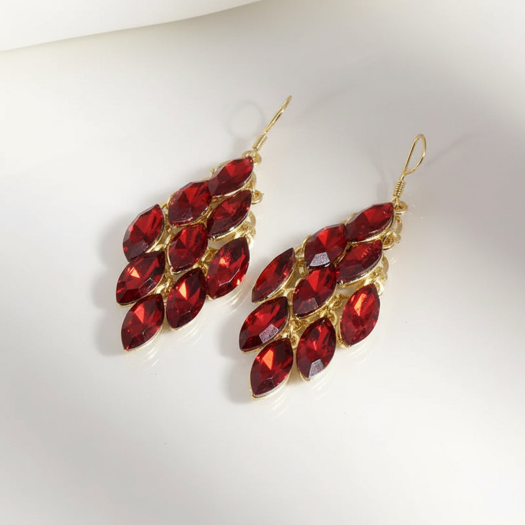 The Genevieve Cascading Crystal Chandelier Earrings