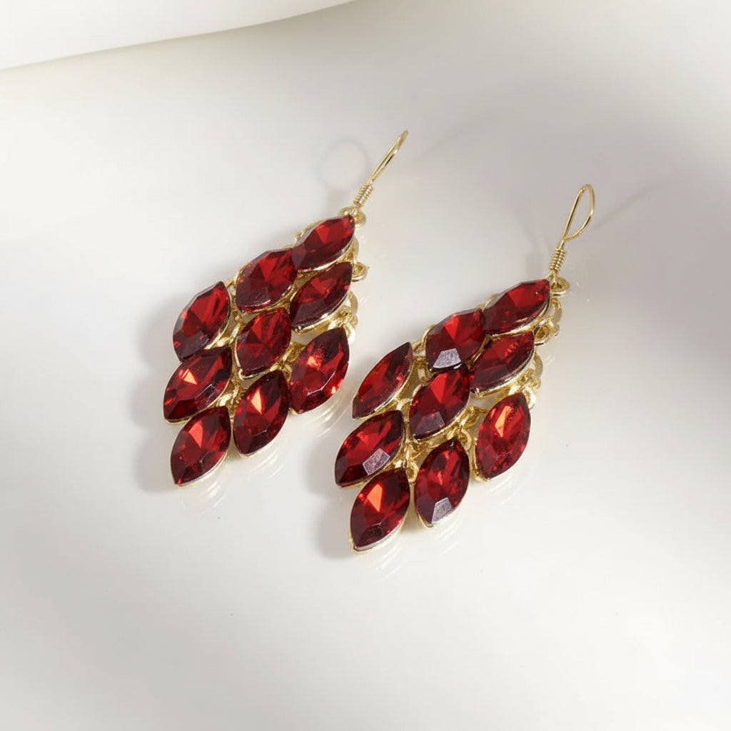 The Genevieve Cascading Crystal Chandelier Earrings